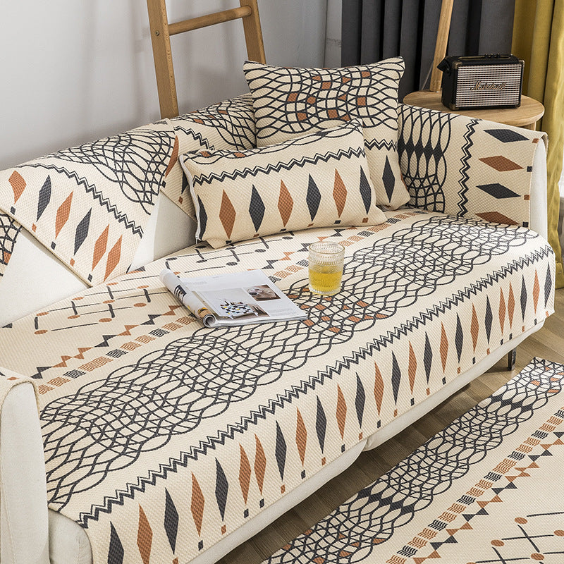 Four Seasons Universal Cotton And Hemp Sofa Cushion Minimalist