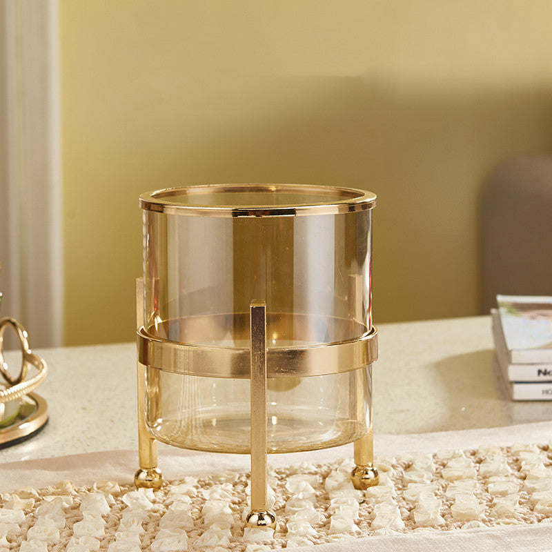 Simple Flower Arrangement Transparent Hardware Glass Vase