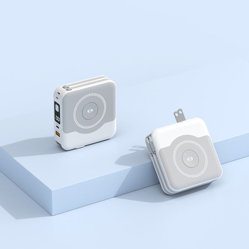 Wireless Five-in-one Double-wire Wall Charger With Plug Portable Power Source