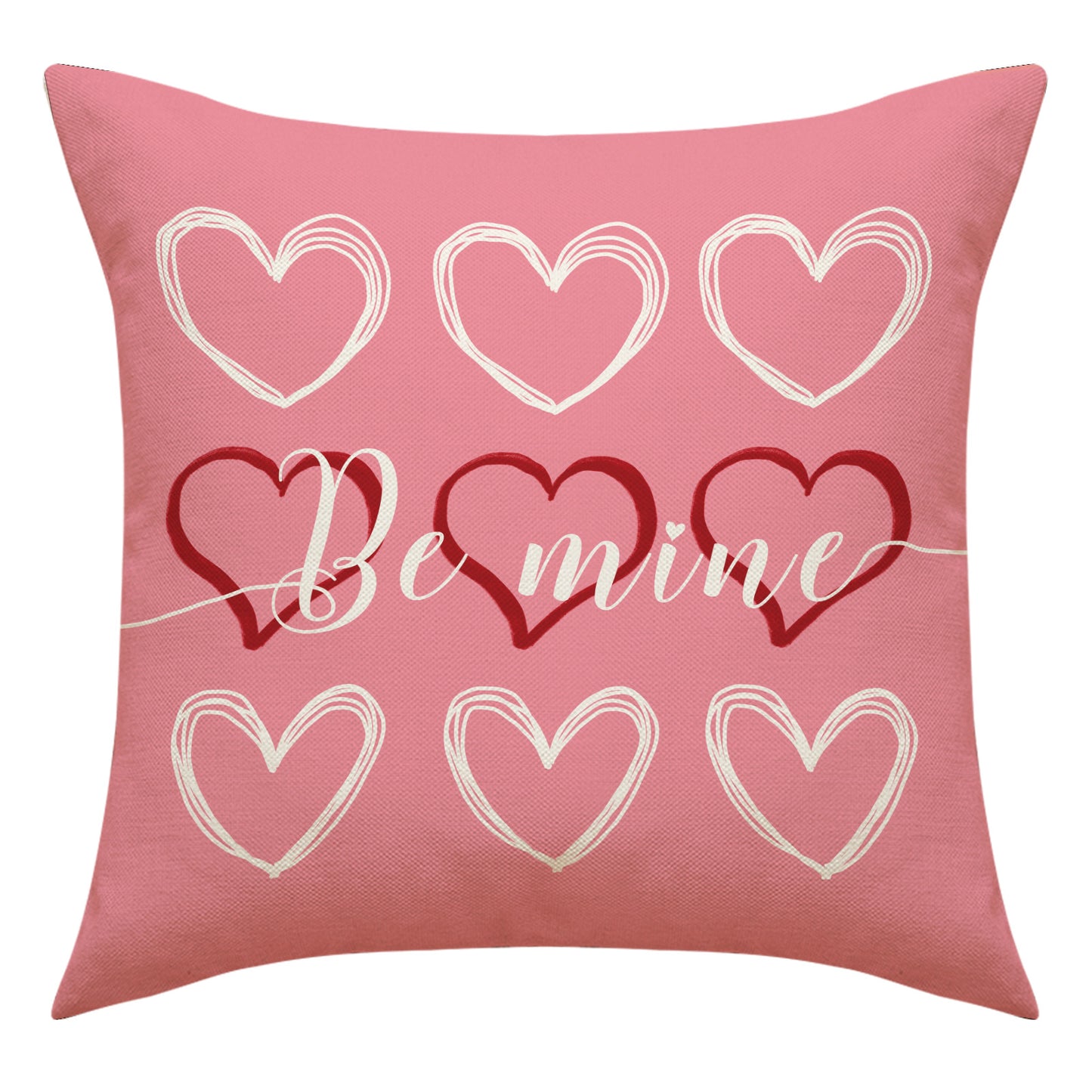 Love Heart Pillow Cover Valentine's Day Letter Printing Throw Pillowcase