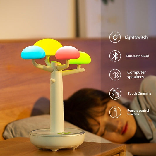 Factory Wish Tree Bluetooth Speaker With Breathing Seven-Color LED Night Light