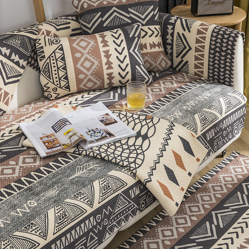 Four Seasons Universal Cotton And Hemp Sofa Cushion Minimalist