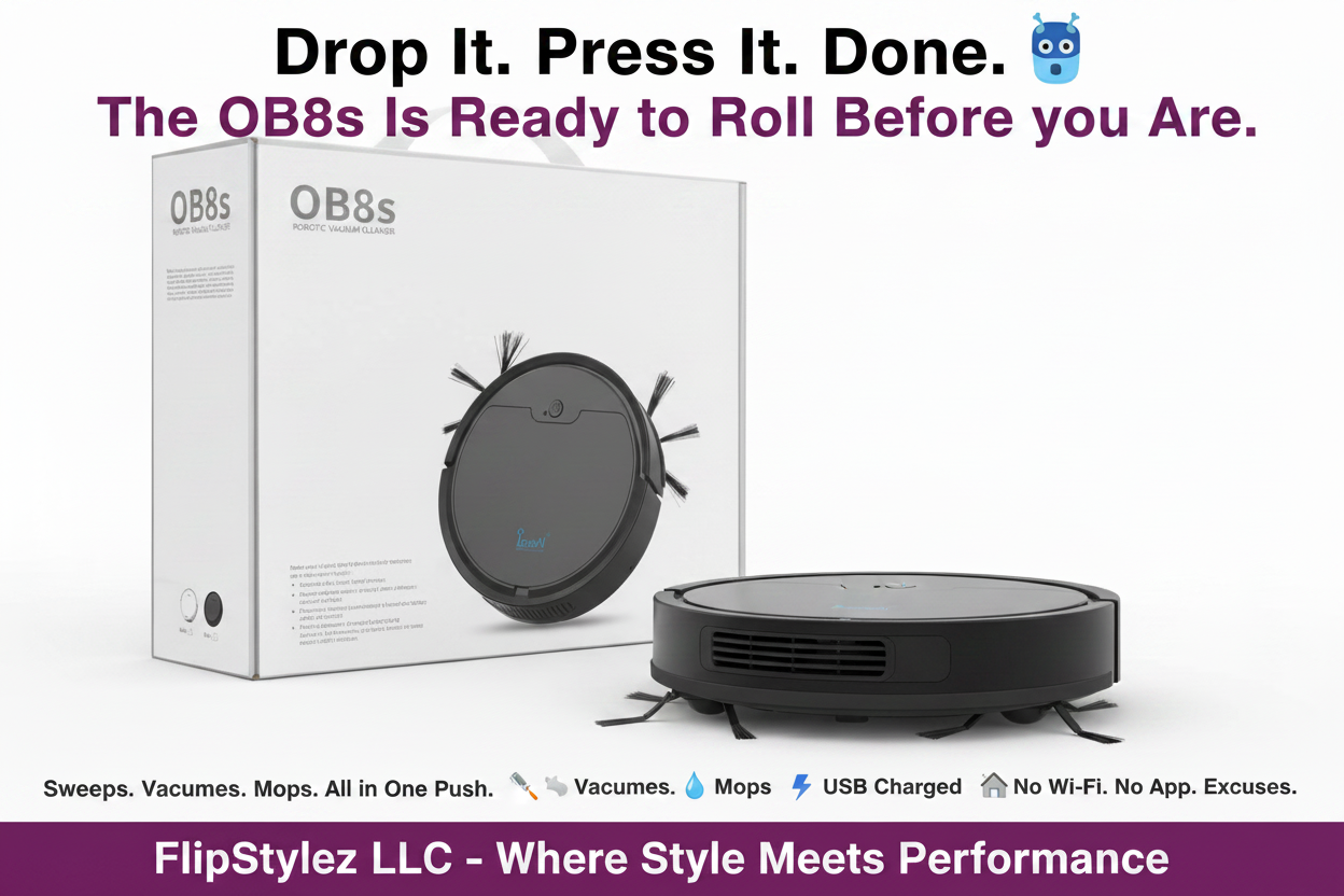 OB8S Black Robot Ready to Clean Fun Google Ad Copy