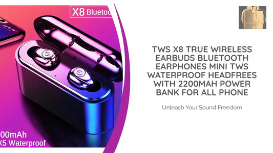 TWS X8 True Wireless Earbuds Bluetooth Earphones Mini TWS Waterproof Headfrees with 2200mAh Power Bank For All Phone by@Outfy