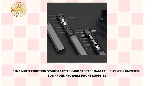 3 In 1 Multi-function Smart Adapter Card Storage Data Cable USB Box Universal For Phone Protable Phone Supplies by@Outfy