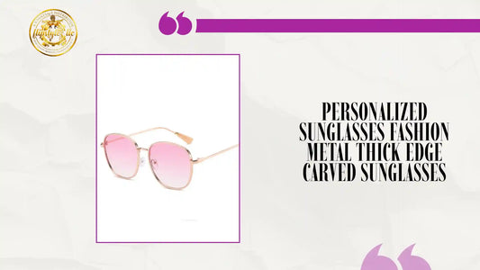 Personalized Sunglasses Fashion Metal Thick Edge Carved Sunglasses by@Outfy