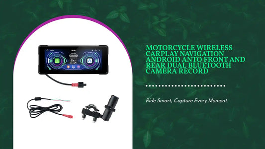 Motorcycle Wireless Carplay Navigation Android Anto Front And Rear Dual Bluetooth Camera Record by@Outfy
