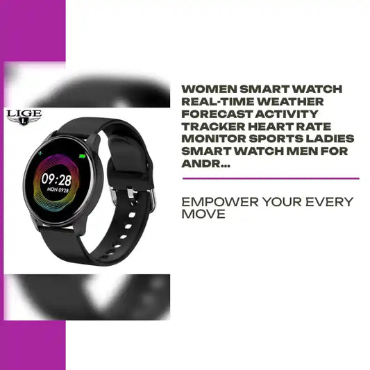 Women Smart Watch Real-time Weather Forecast Activity Tracker Heart Rate Monitor Sports Ladies Smart Watch Men For Android IOS by@Outfy