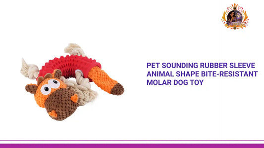 Pet Sounding Rubber Sleeve Animal Shape Bite-resistant Molar Dog Toy by@Outfy