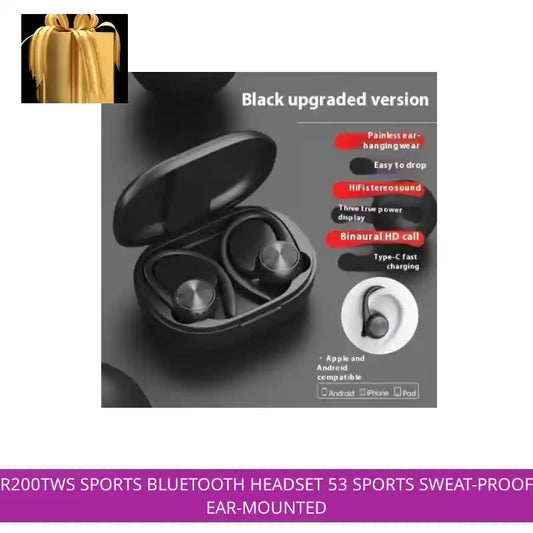 R200tws Sports Bluetooth Headset 53 Sports Sweat-proof Ear-mounted by@Outfy