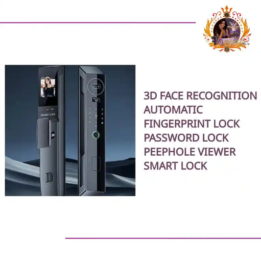 3D Face Recognition Automatic Fingerprint Lock Password Lock Peephole Viewer Smart Lock by@Outfy