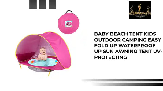 Baby Beach Tent Kids Outdoor Camping Easy Fold Up Waterproof Up Sun Awning Tent UV-protecting by@Outfy