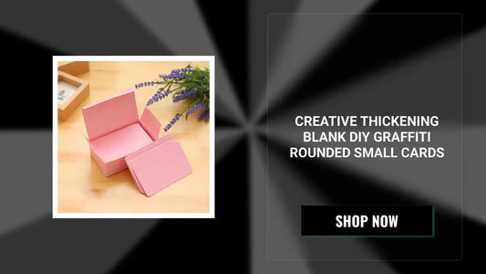 Creative Thickening Blank DIY Graffiti Rounded Small Cards by@Outfy