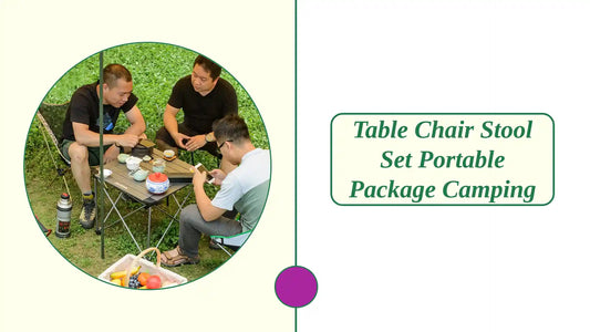 Table Chair Stool Set Portable Package Camping by@Outfy