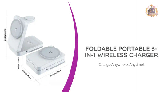 Foldable Portable 3-in-1 Wireless Charger by@Outfy