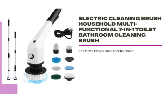 Electric Cleaning Brush Household Multi-functional 7-in-1 Toilet Bathroom Cleaning Brush by@Outfy