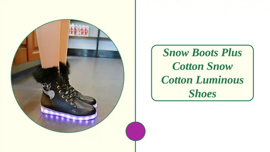 Snow Boots Plus Cotton Snow Cotton Luminous Shoes by@Outfy