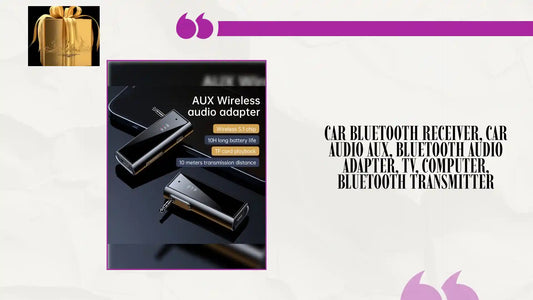 Car Bluetooth receiver, car audio AUX, Bluetooth audio adapter, TV, computer, Bluetooth transmitter by@Outfy