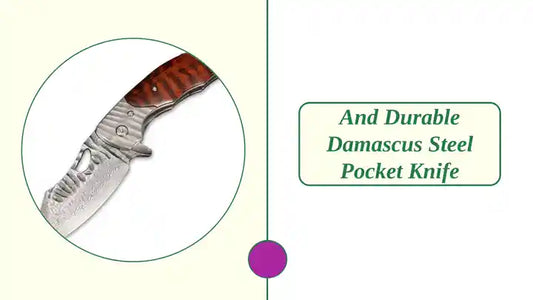 And Durable Damascus Steel Pocket Knife by@Outfy