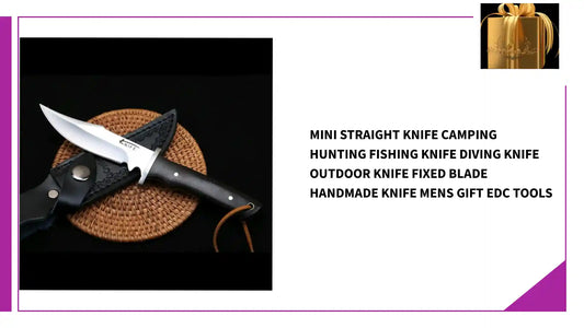 Mini Straight Knife Camping Hunting Fishing Knife Diving Knife Outdoor Knife Fixed Blade Handmade Knife Mens Gift EDC Tools by@Outfy