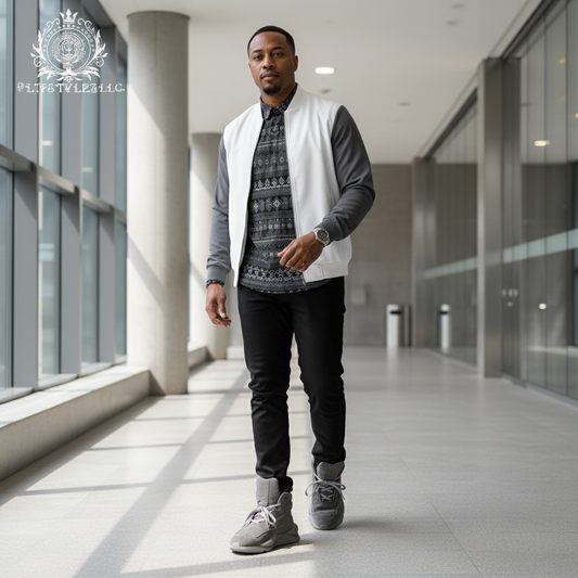 Single man wearing gray cow-suede high-top shoes