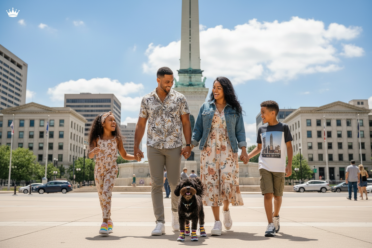 Shoes Collection - Family + Dog at Monument Circle