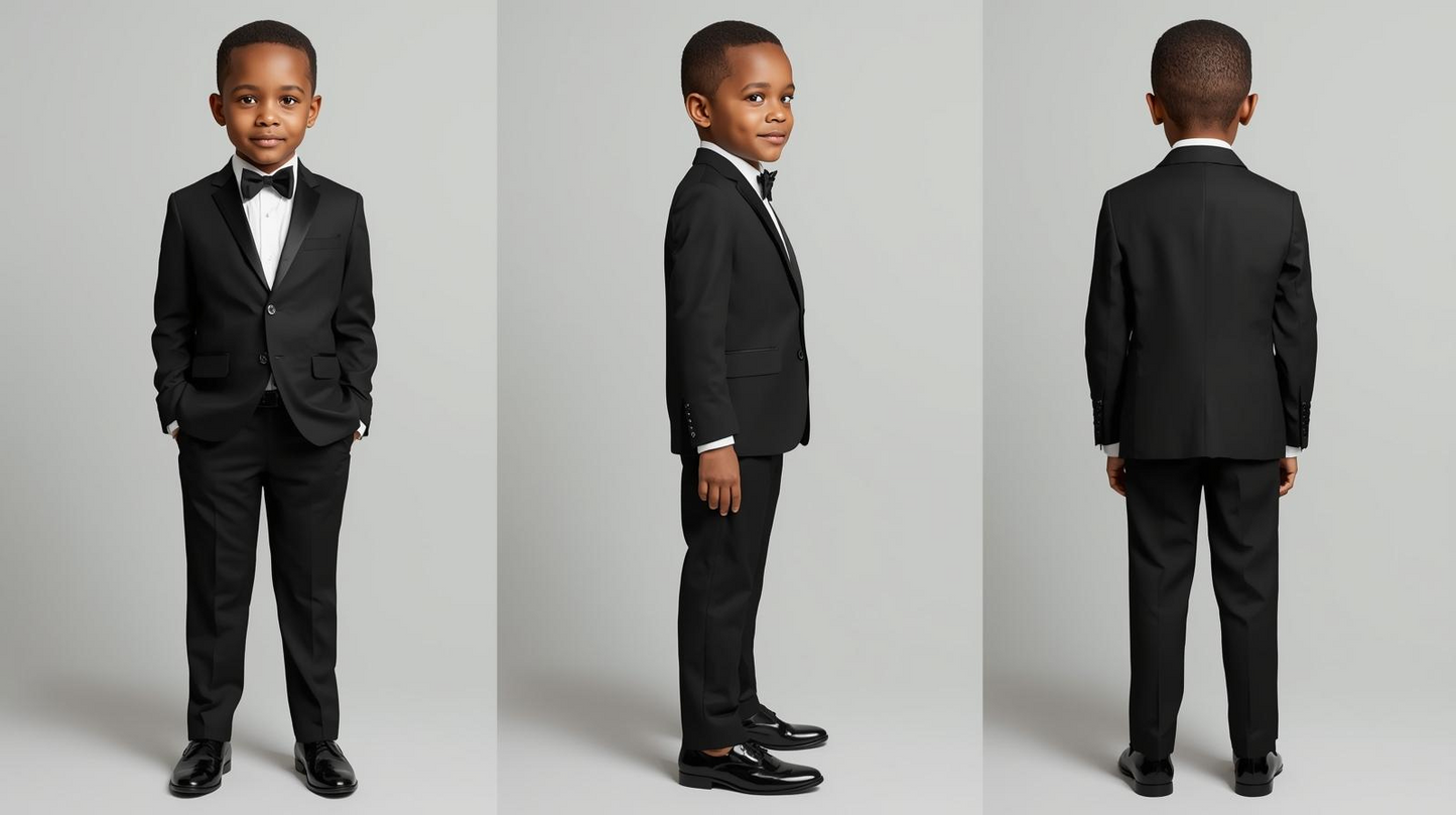 BLACK SUIT FOR Children's BOY CHURCH OR SCHOOL PICTURE
