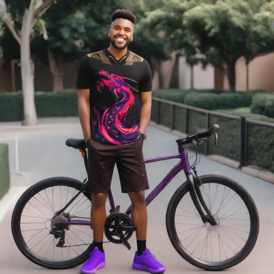 SPORTSWEAR FOR TENN BOY DRAGON DESIGN Breathable Short-sleeved Top