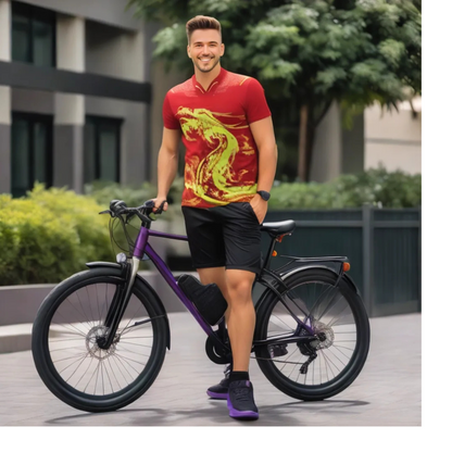 SPORTSWEAR FOR TENN BOY DRAGON DESIGN Breathable Short-sleeved Top