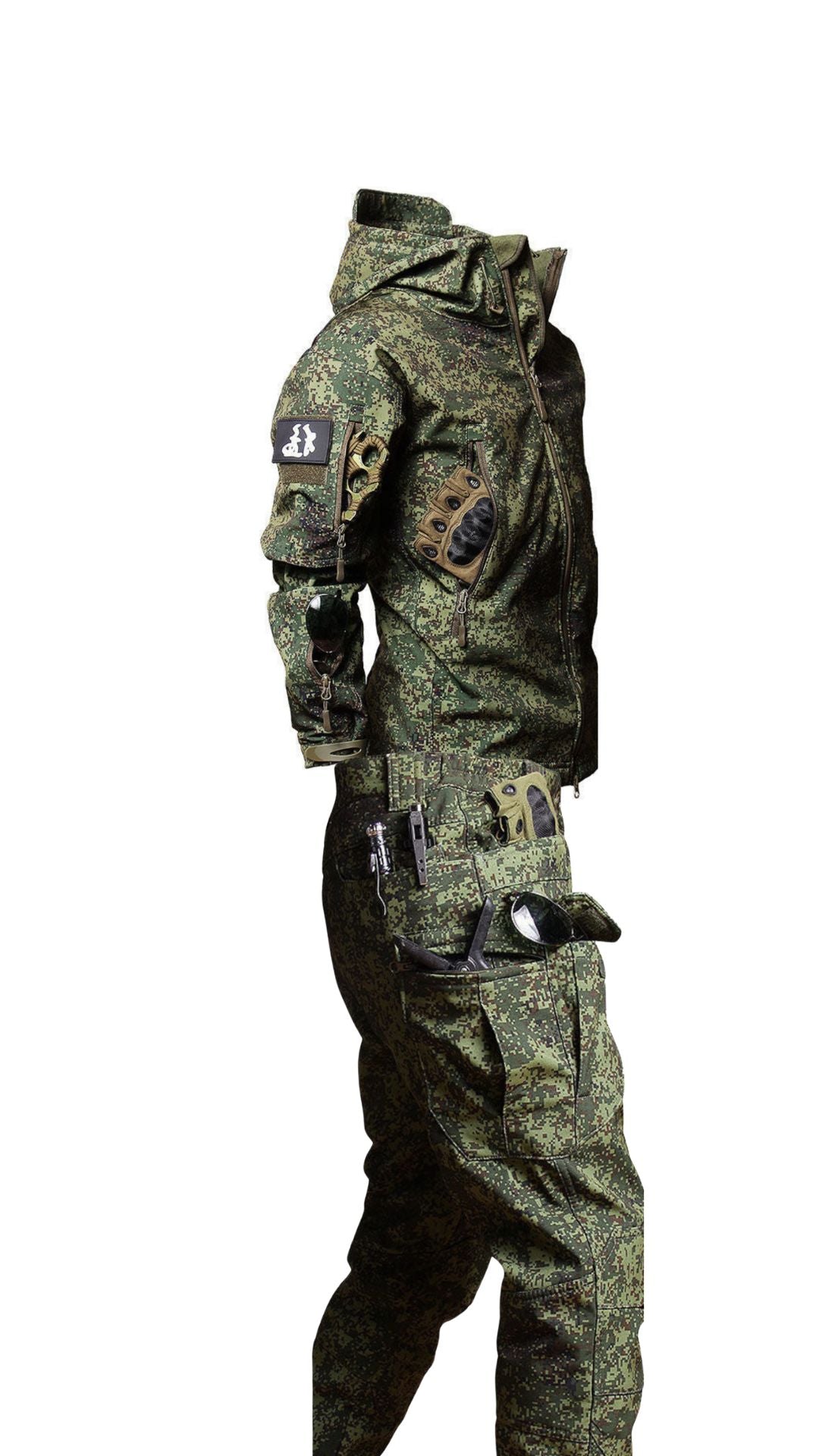 Green Camouflage Military Uniform Men's TACTICAL SUIT