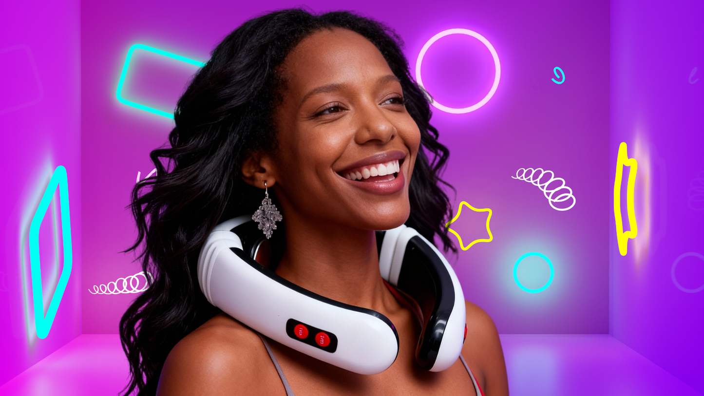 New Neck and back Massager Device Electric Muscle Vibration Stimulation Relaxation Instrument For Neck and back care