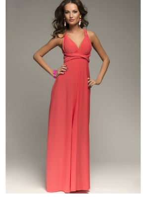 Red Hot Multiway Bandage Maxi | Sexy Backless Club & Party Long Dress | Summer Boho Convertible Infinity Dress