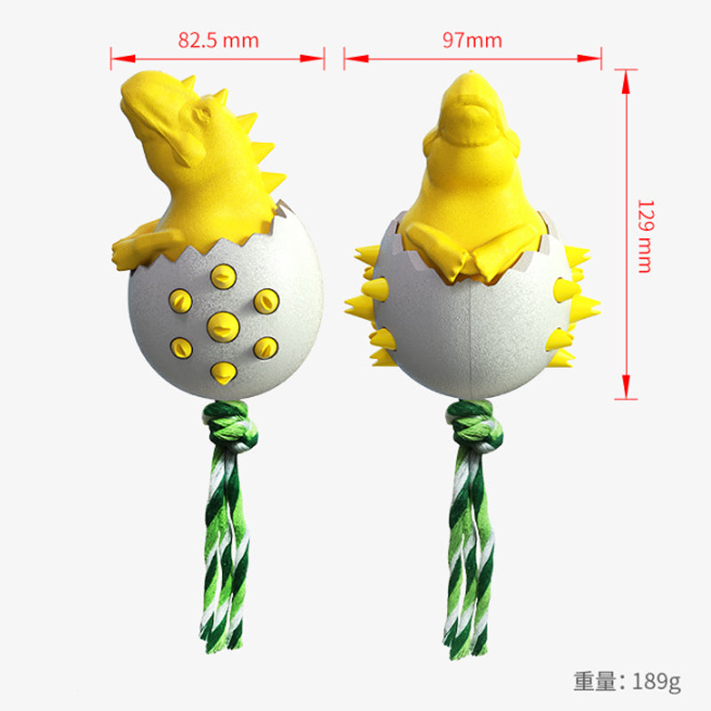 Dog Teething Toy Durable Rubber Chew Toy For Aggressive Chewers Interactive Dog Fetch Toy With Rope