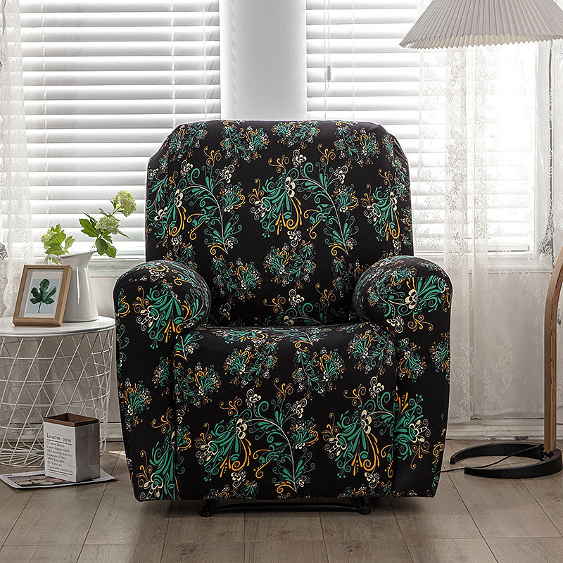 Stretch Printed Fabric All Inclusive Recliner Cover Single Seat