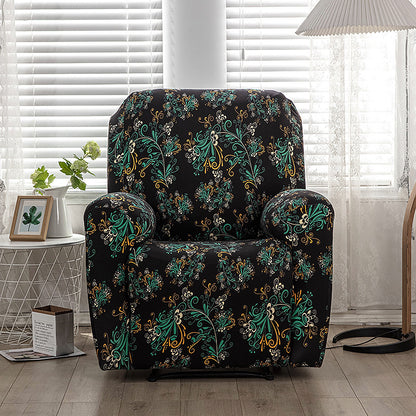 Stretch Printed Fabric All Inclusive Recliner Cover Single Seat
