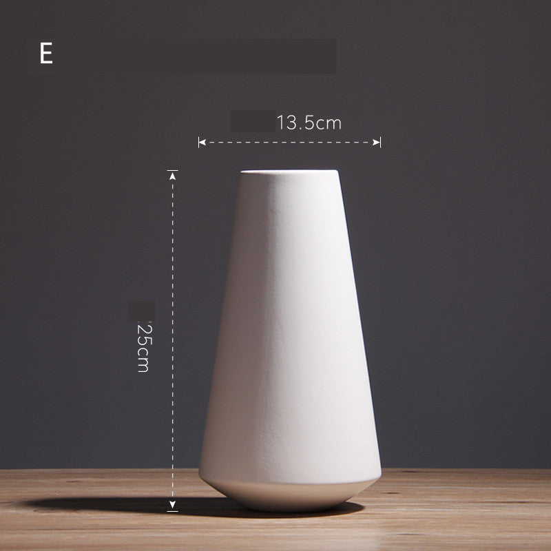Simple Living Room Home Decoration Creative Black And White Ceramic Vase