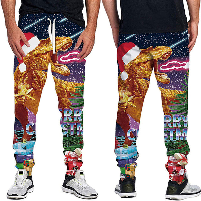 Men's Sports Casual Loose Printed Pants