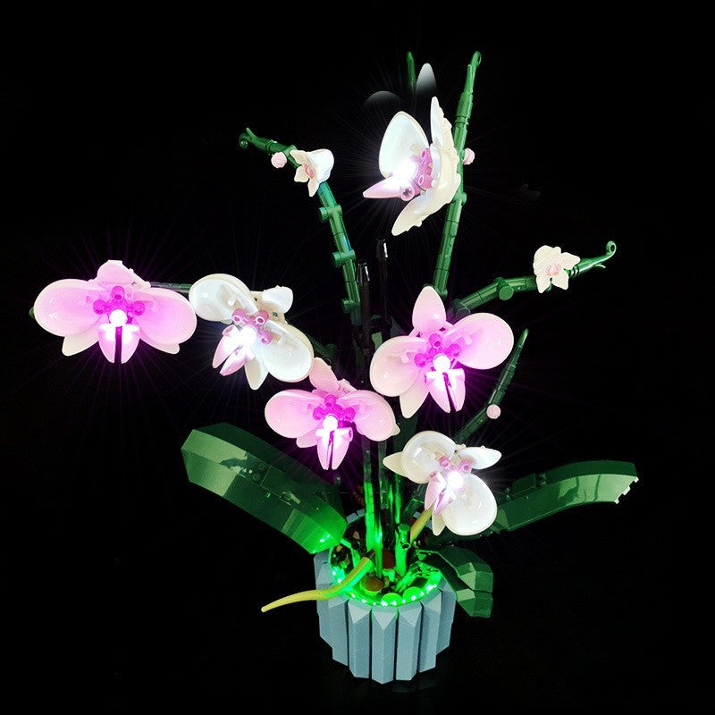 Orchid Green Plant Bonsai Remote Control LED Light