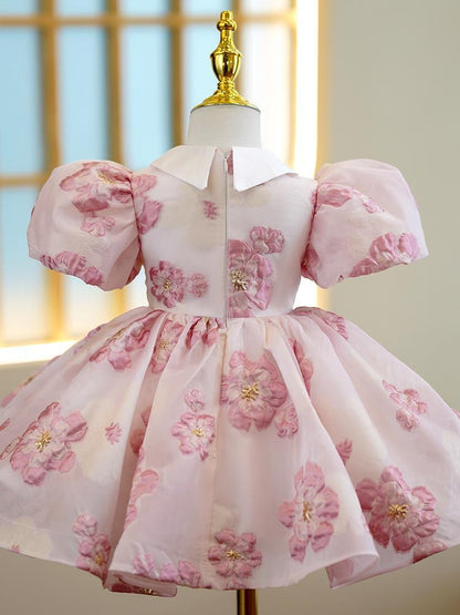 Piano Playing Flower Girl's Wedding Little Girl Princess Dress Birthday Costume