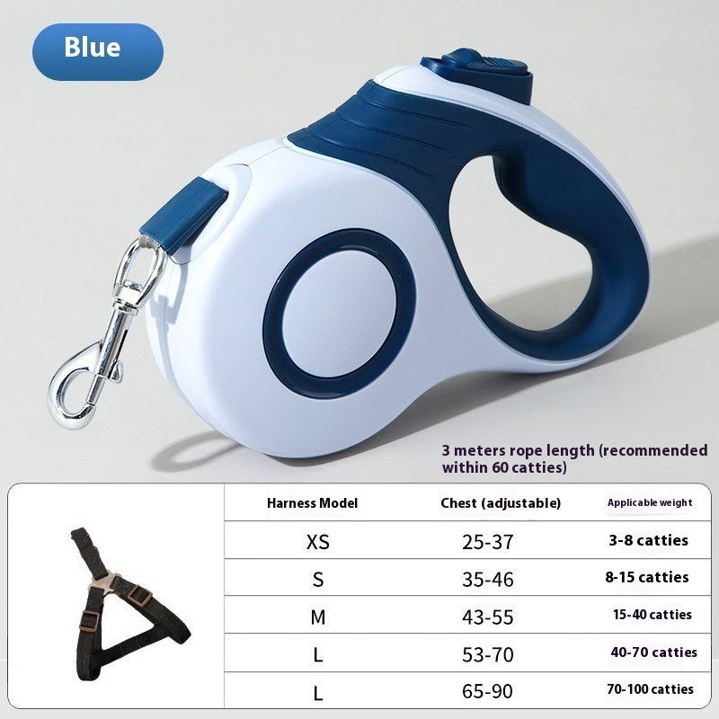 Dog Automatic Retractable Leash Explosion-proof Medium And Large Out Dog Chain With Trash Can Pet Dog Leash