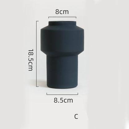 Morandi Color Nordic Style Creative Ceramic Dry Flower Vase Living Room Flower