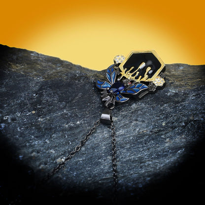 Personalized Retro Short Black And Gold Two-tone Necklace