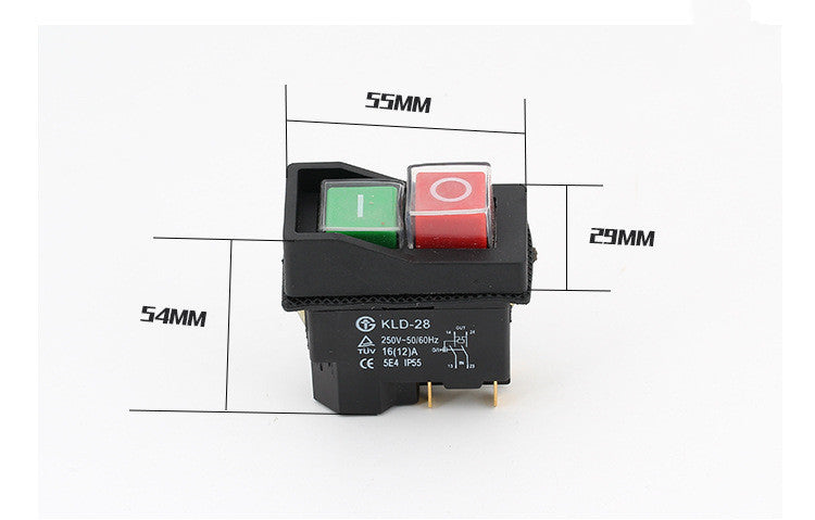 KJD17F16 Electromagnetic Switch Waterproof Magnetic Switch Start Switch Power Tool Switch