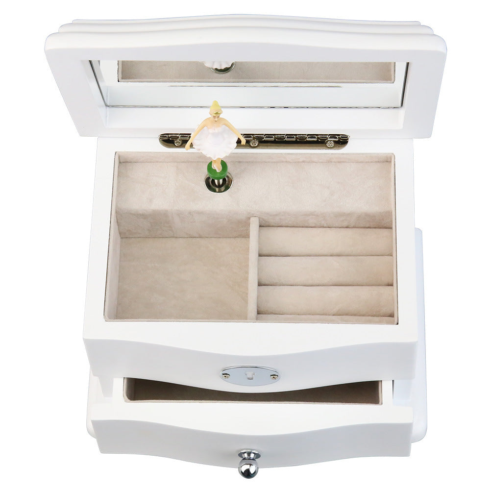 European Style Wooden Music Jewelry Storage Box Gift