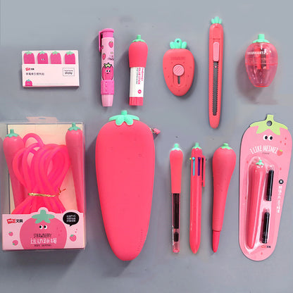 Silicone Pencil Bag Student Cute Plush Storage Bag