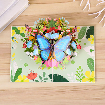 Greeting Card Creative 3D Card Folding Pansy Stereoscopic Greeting Cards
