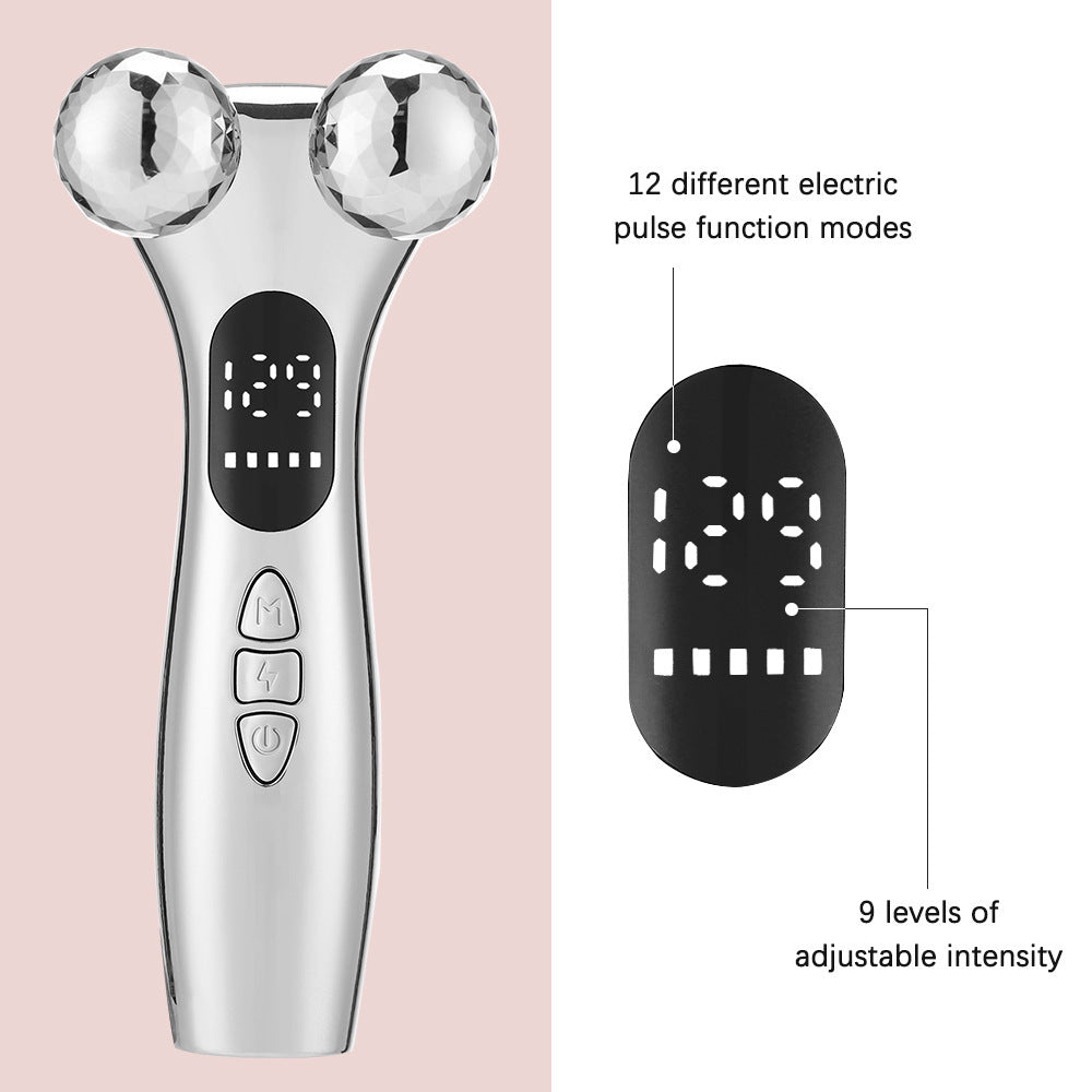 New Roller Massage Instrument Facial Intelligent Pulse Face Slimming Device Domestic Beauty Apparatus
