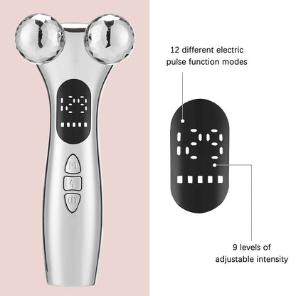 New Roller Massage Instrument Facial Intelligent Pulse Face Slimming Device Domestic Beauty Apparatus