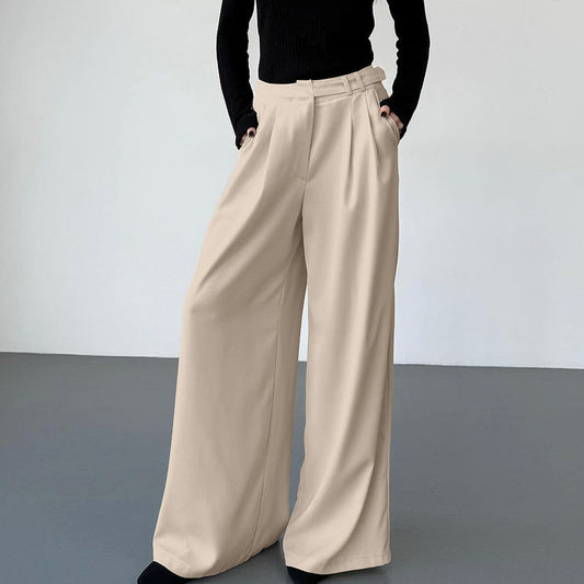 Retro Fashion Commuter Pocket Suit Pants For Women