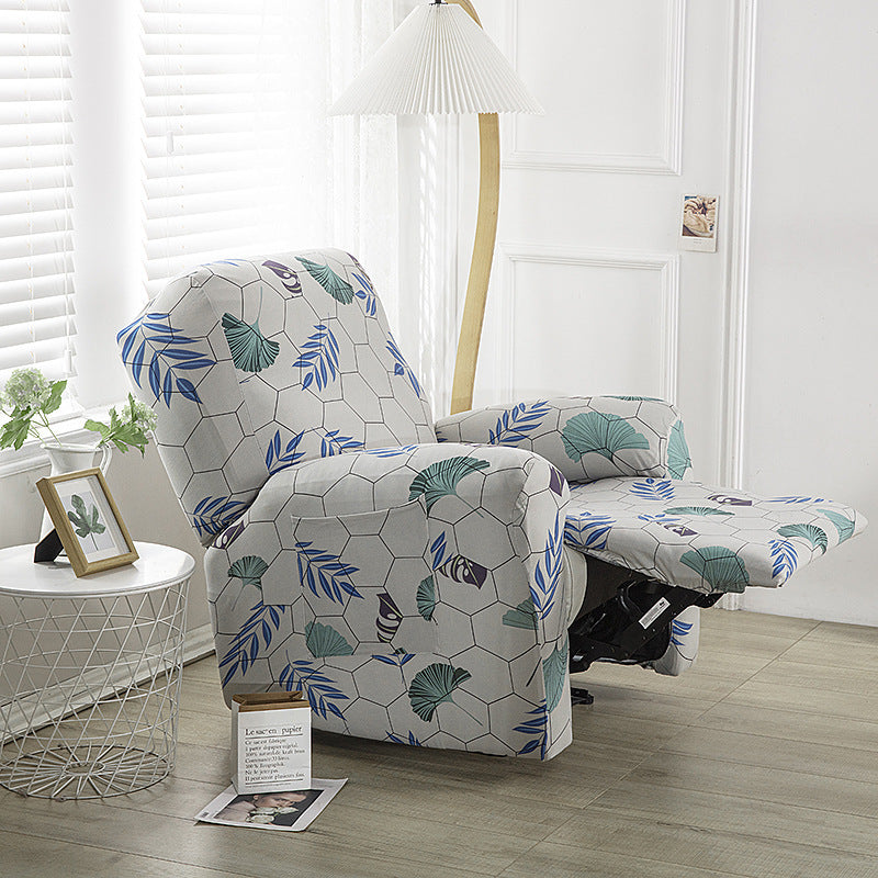 Stretch Printed Fabric All Inclusive Recliner Cover Single Seat